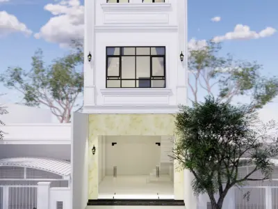 Front Villa House 3D model