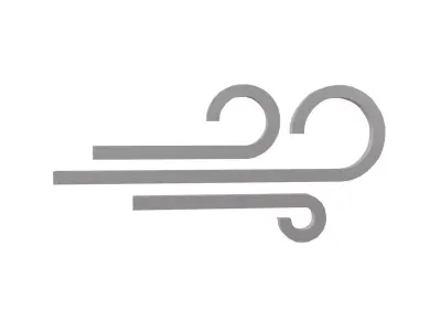 Weather Wind Symbol v1 001 Low-poly 3D model