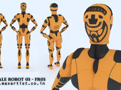 Female Robot 3 - FR03 3D print model