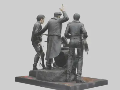 The Clash statue model Low-poly 3D model
