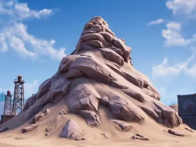 Stylized Sandpiles 3D model