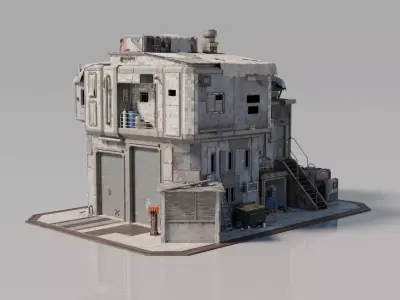 Neighborhood house Building 4 3D model