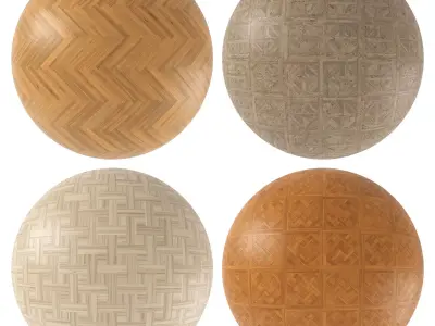 Parquet - Laminate - Wooden floor 4 in 1 3D model order