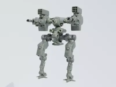 Mecha - Prototype 005 Low-poly 3D model