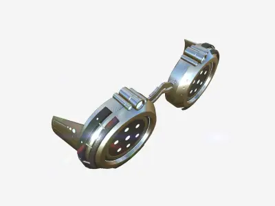 SciFi Glasses G10 Aluminum - Character Design Fashion Low-poly 3D model