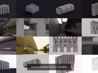 Brutalist Buildings Pack 01