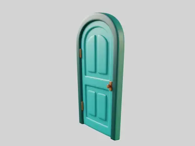 Cartoon Door 10b 3D model