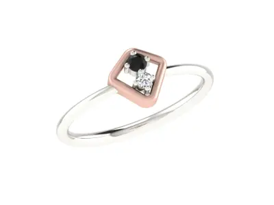 Women Ring Render 3dm STL OBJ FBX  3D print model 3