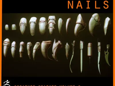 NAILS - 24 Character and Creature Nails 3D model