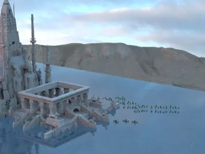 Egyptian Pharaoh Kings palace 1 3D model