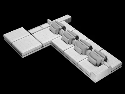 Frigerio sofa 005 3D model
