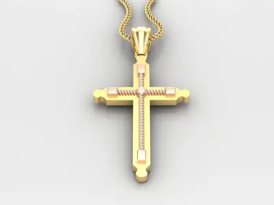 Cross Light Gold 4CP066 3DM STL 3D print model