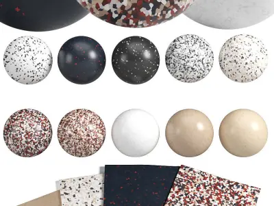 20-in-1 Scanned Terrazzo Material Pack Texture