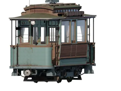 Vintage tram 3D model