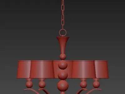 Maxim Rondo Single Tier Chandelier 3D model