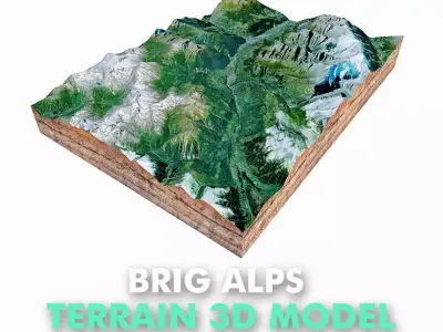 Brig Alps Switzerland 3D model