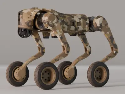 Cyberdog Camouflage Series Low-poly 3D model