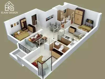 The 3D house design is so impressive 3D model