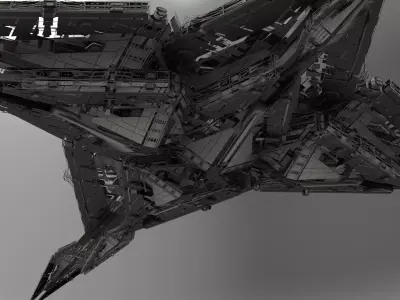 Ra Has Returned Sci-Fi City Tower ruin 7  3D model