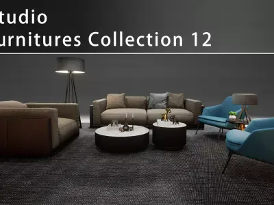 DH STUDIO Furniture Collection 12 Low-poly 3D model