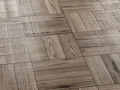 Wood floor 4 basket with 2 colors Texture