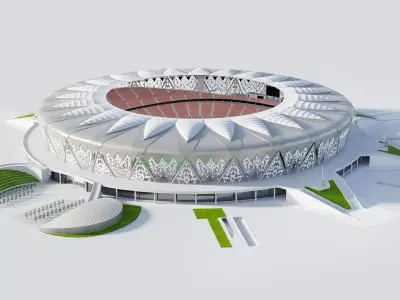 king Abdullah Stadium 3D model