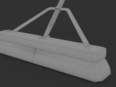 Push Broom Low-poly 3D model