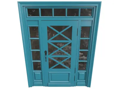 Entrance classic door 80 3D model