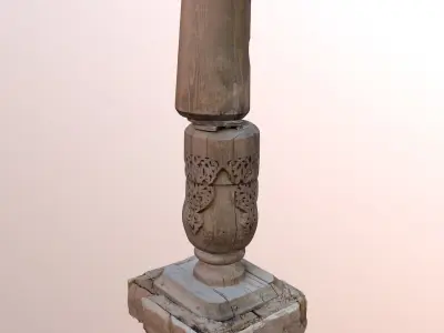 medieval architectural element Low-poly 3D model