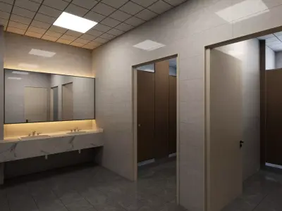  Hospital Patient Room  Low-poly 3D model