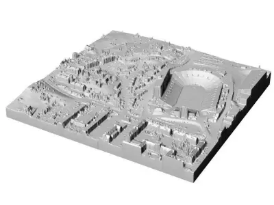 Purdue Campus 3D print model