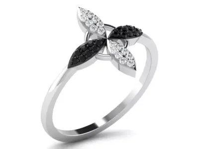 Light Weight Yellow Gold Diamond Ring DR-6332 3D print model