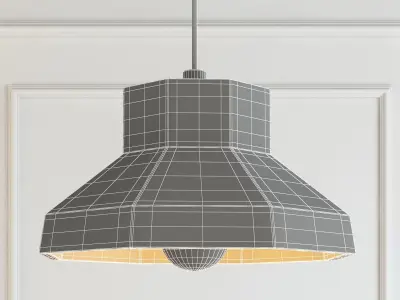 Modern cement lights 06 3D model