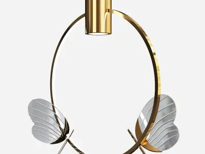 BABETTA Collection butterfly chandelier Low-poly 3D model