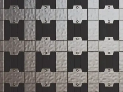 Black and Silver Tech Panel Plate PBR Seamless Texture