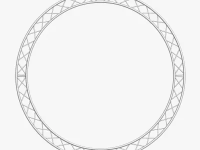 Circle Square Truss 400mm 3D print model
