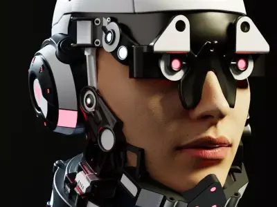 Sci-fi Character Cyborg 002 3D model