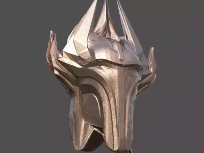 Sci Fi Fantasy Mandalorian style helmet 5 3D model