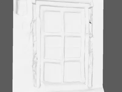 Ruined residence doors of Indian street of ancient times 3D model