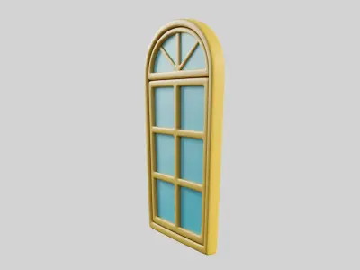 Cartoon Window 10b 3D model