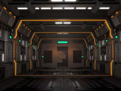 Sci Fi Interior Corridor  3D model