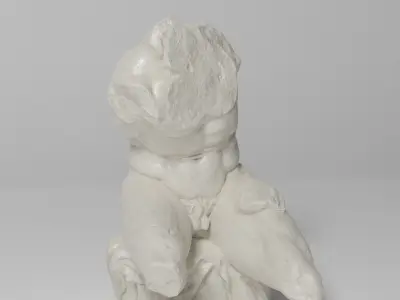 Belvedere Torso Sculpture VR AR Mobile-ready Game-ready Low-poly 3D model