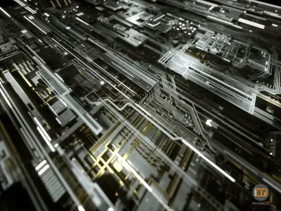 Tech Greebles set 1 3D model