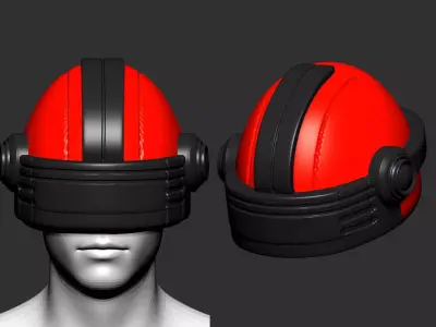 helmet high poly sculpt 3d printable ver 7 3D model 3D model