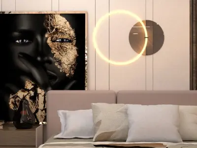 Modern bedroom 3D model 25