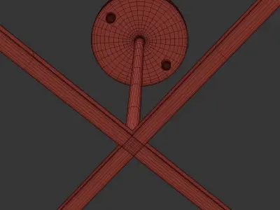 Lauren modern chandelier in gold and clear glass 3D model