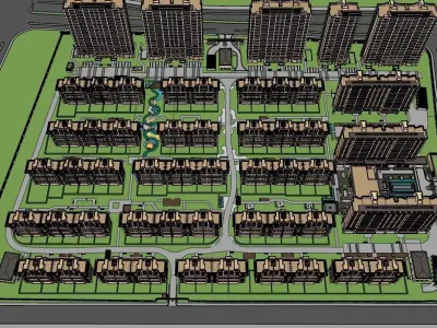 housing development village  3D model