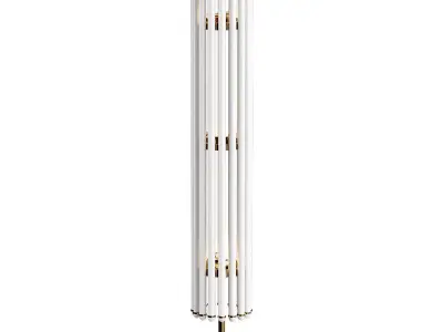 cooper floor lamp with brass rods 3D model
