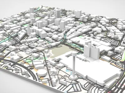 Cityscape San Antonio Texas USA 3D model