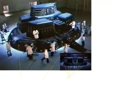 Hangar 18 spaceship 1980 movie 3D print model